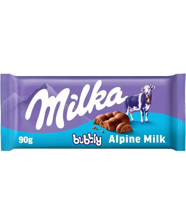  Milka Milka Bubbly aerated Alpine milk chocolate tablet - 14 x 90 g - Buy Online on GoSupps.com