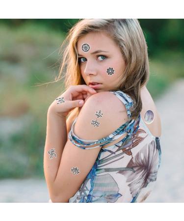 Konsait 78pcs Temporary Tattoos for Girls Women - Waterproof Fake Body Art Sticker Set - Cartoon Space Theme - Buy Online on GoSupps.com