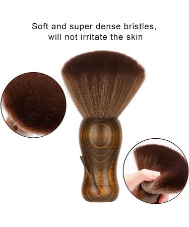 Neck Duster and Black Plastic Brush Fast Cleaning Neck Dust Brush with Nylon Bristles and Wooden Handle Neck Hair Cleaning Brush with Stand Up Base Practical Barber Accessories for Hair Cutting - Buy Online on GoSupps.com