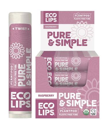 Buy Pure & Simple Raspberry ECO LIPS Lip Balm - Natural Hydration .15 oz | Eco-Friendly & Vegan - Buy Online on GoSupps.com