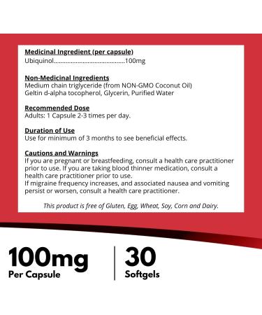 Nutridom Ubiquinol 100mg 30 Softgels the Active Antioxidant Form of CoQ10 - Buy Online on GoSupps.com