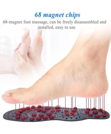 Acupressure Magnetic Shoe Insoles - 68 Magnets for Foot Massage & Pain Relief (Men/10.83 inch) - Buy Online on GoSupps.com