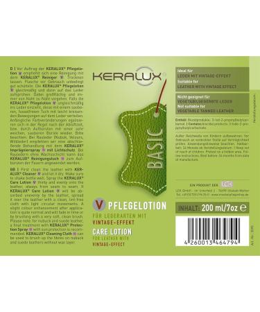 KERALUX Leather Care Set for Vintage Leather | 200ml Cleaner & Lotion | Premium Care for Leather Accessories - Buy Online on GoSupps.com