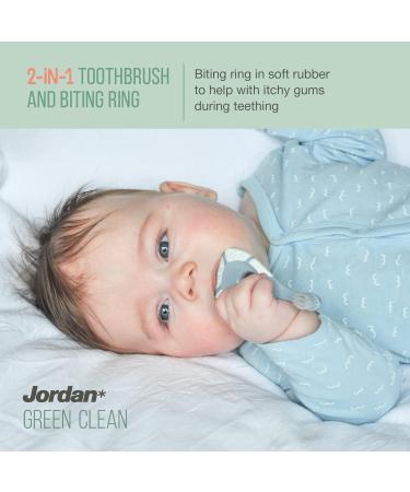 Jordan Step 1 Green Clean Toddler Toothbrush | Sustainable Baby Toothbrush 0-2 Years | Extra Soft Bristles | Recycled Handle | Pack of 3 - Buy Online on GoSupps.com