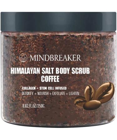 Himalaya salt body peeling peeling body salt peeling for peeling and moistening of the skin - great gifts for women and men (coffee)