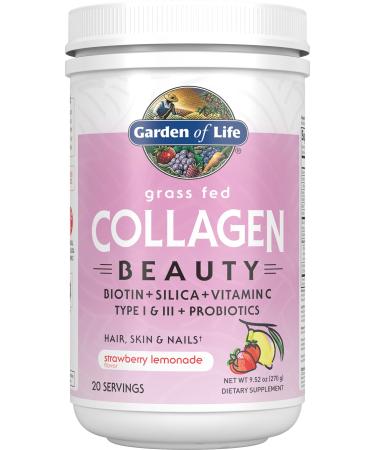 Garden of Life Grass Fed Collagen Beauty Strawberry Lemonade 9.52 oz (270 g) - Buy Online on GoSupps.com