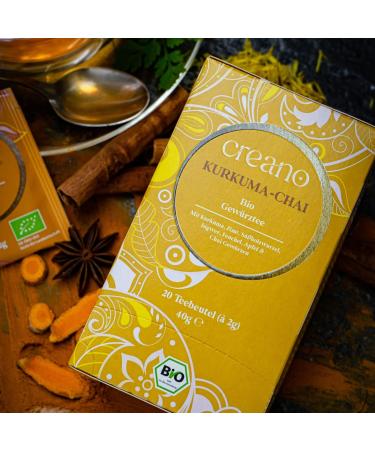  Creano Creano Curkuma Chia Organic Tea Bags 3 Packs of 20 - Buy Online on GoSupps.com