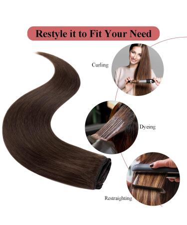Buy Rich Choices Clip-In Real Hair Extensions - Natural Smooth 55cm - 110g #4 Medium Brown - International Shipping Available - Buy Online on GoSupps.com