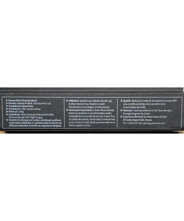 Korean Black Ginsenosides - 2 x 50g 100% Natural Concentrated Extract - 3 Months - High Saponin Content 80 mg/g - Ginsenosides Rg1 Rb1 Rg3 6 mg/g. Reinforced with Ginsenosisides Rg3 Rg5 and Rk1 - Buy Online on GoSupps.com
