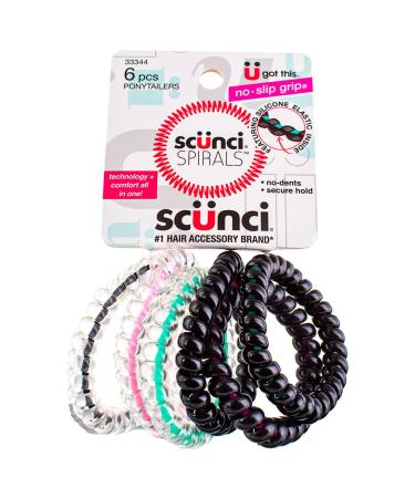 Scunci Spiral Ponytailers with NS Inner Core 6CT (Pack of 4) - Buy Online on GoSupps.com