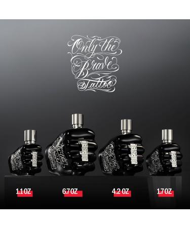 Diesel Only The Brave Tattoo Eau de Toilette for Men Woody With Notes of Apple Spicy Bourbon Pepper & Tobacco 1.7 Fl. Oz. 1.7 Fl Oz (Pack of 1) - Buy Online on GoSupps.com