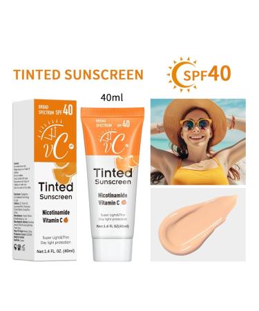 Buy Vitamin C Suncream SPF 40 - 2024 Summer UV Protection for All Skin Types - Unisex Facial Sunscreen (1.4 Fl Oz) - Perfect for Outdoor & Beach Activities - Buy Online on GoSupps.com