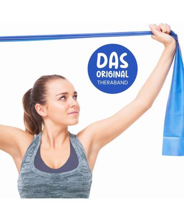 Original Therma Band Set - 4 Gymnastics Fitness Bands (2.5m) for Exercises & Physiotherapy | Includes Training Plan - Green Yellow Red Blue - Shop Now! - Buy Online on GoSupps.com