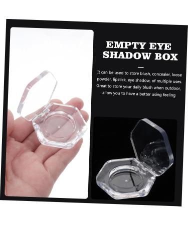Angoily 4pcs Hexagonal Transparent Eye Shadow Box Highlight Travel Storage Tray - Buy Online on GoSupps.com