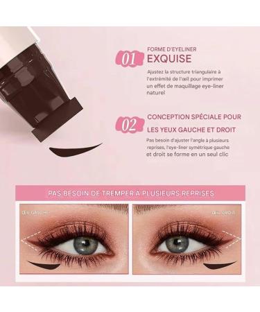  Monozoz Eyeliner Stencil Pen - Cat Wing Template Double-Ended Long-Lasting Smudge-Proof Pencil for Easy Eyebrow Makeup - Buy Online on GoSupps.com