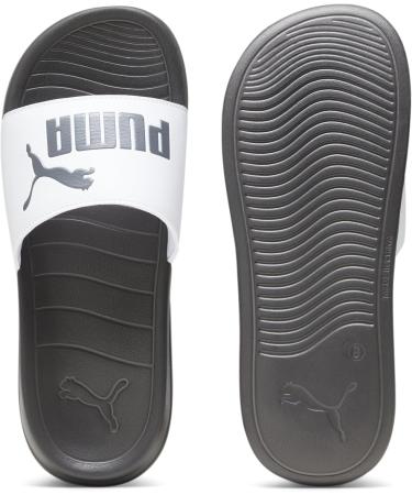 Buy PUMA Unisex Popcat 20 Slide Sandals - 44.5 EU - Puma White Dark Coal | International Shipping Available - Buy Online on GoSupps.com