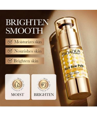 Rice Raw Pulp Face Serum Brightening Serum Face Moisturizer For Women Hydrating Serum Glow Serum For Glow Beauty Skin Barrier Repair Hydrate & Plump Skin With Rice Water Korean Skincare - Buy Online on GoSupps.com