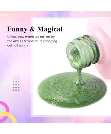 AIMEILI Chameleon Gel Nail Polish Set Thermal Polishes Shimmer Color Changing Gel Polish Kit Soak-Off UV/LED for Nail Art Salon DIY Home Easy to Apply 10ml - Gift Kit 66 KIT6-66 - Buy Online on GoSupps.com