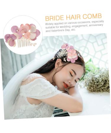 FRCOLOR Headgear for the bride decorative hair combs hair accessories for bridesmaids wedding hair clips for brides flower hair pins made of artificial flowers flower pearl side comb - Buy Online on GoSupps.com