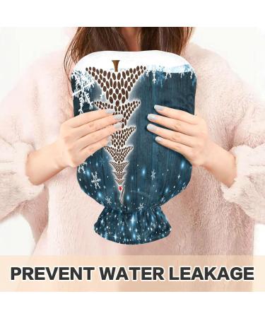 KCL Deci 2L Hot Water Bottle with Cover - Christmas Tree & Coffee Beans Design for Foot Warmer Pain Relief Hot & Cold Therapy & Cramps - Buy Online on GoSupps.com
