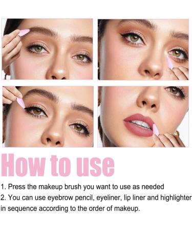 4 In 1 Eyebrow Pencil Smudge Makeup Defining Beauty Tool for Women Girls for Stage Performance Gathering Working Shopping Rowces - Buy Online on GoSupps.com