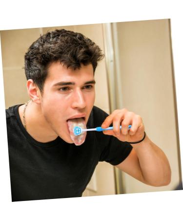 Gatuida 6 Pcs Tongue Cleaning Brush Set | Nanoplastic Metal Tongue Scraper in Orange & Blue | 19.5x3x0.6 cm - Improve Oral Hygiene - Buy Online on GoSupps.com