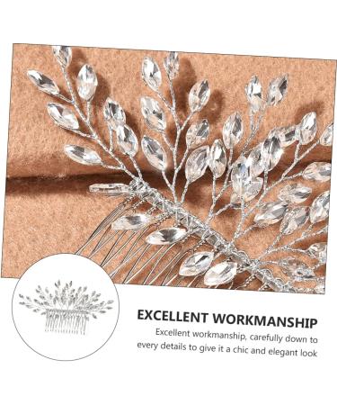 Angoily Hair Comb Pearl Hair Barrettes Hair Accessories for Bride Leaves Headpiece Flower Hair Clips for Women Crystal Hair Accessories Rhinestone Hair The Flowers Women's Iron - Buy Online on GoSupps.com