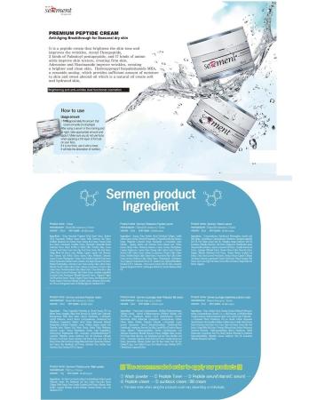 Serment Korean Cosmetics Peptide Anti-Aging Cream - 17 Amino Compounds & 3 Peptides | International Shipping Available - Buy Online on GoSupps.com