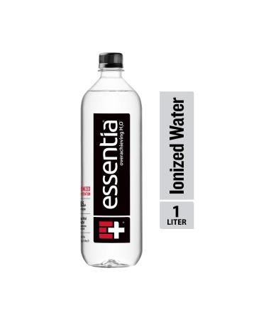 Essentia 1 Liter Bottled Water 99.9% Pure, Infused with Electrolytes for a Smooth Taste, pH 9.5 or Higher Ionized Alkaline Water 33.8 Fl Oz (Pack of 1)