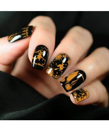 Whaline Halloween Nail Art Plates - 4 Piece Stamping Kit for DIY Manicure Designs - Buy Online on GoSupps.com