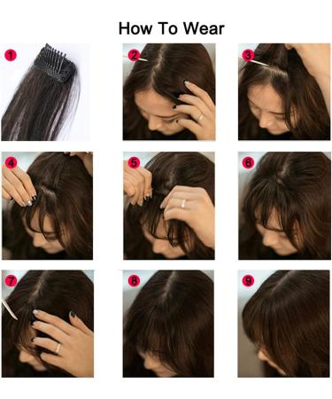 Bangs Hair Clip Fake Synthetic Air Bangs Clip-in Hair Extension Fringe Natural False Blunt Hairpiece Clip in Front Neat air bangs with with Temples for Women Hairpieces (Size : 1 PC Color : K18-2M3 1 PC K18-2M33 - Buy Online on GoSupps.com
