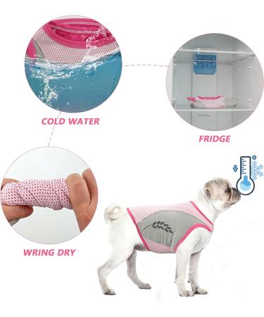 Jodsen Dog Cooling Vest Dog Cooling Jacket Breathable Mesh Ice Vest for Dog Puppy Summer Breathable Clothing with Reflective Strip Lightweight Dog Ice-cooling T-Shirt for Small Medium Dog (Pink 2XL) 2XL Pink - Buy Online on GoSupps.com