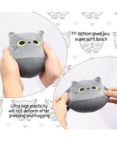 Yamepuia 3Pcs Gray Cat Plush Toy Kawaii Cat Stuffed Animal Pillow Cute Mini Cat Plushies Soft Cat Pillows Cat Shape Design Lumbar Back Cushion Decoration 3PCS Grey Cat Plush - Buy Online on GoSupps.com