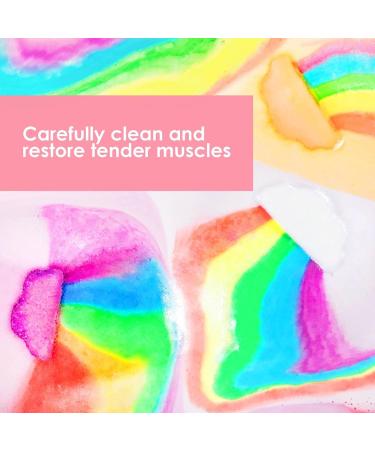 Fowybe Rainbow Bath Bombs - Natural Foam Bombs for Kids | Colorful Bubbles for Fun Baths - Buy Online on GoSupps.com