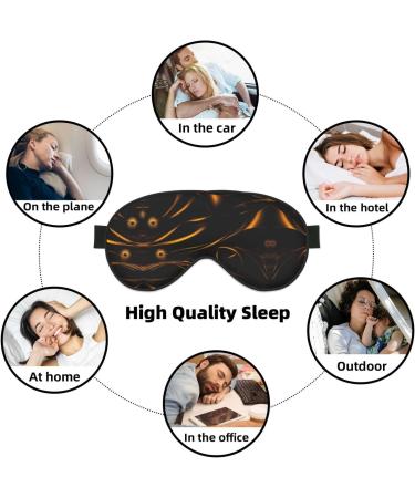 Black and Gold Soft Eye Mask for Sleep | Comfortable Sleeping Eye Mask for Men & Women | Perfect for Travel - Buy Online on GoSupps.com