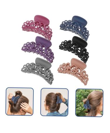 Beaupretty 6 PCS Acrylic Hair Claw Clips - Large Non-Slip Hair Jaw Clamps for Women & Girls - Stylish & Durable Hair Accessories - Buy Online on GoSupps.com