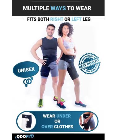 Sciatica Pain Relief Brace for Hip, Hamstring & Thigh Support | Groin Wrap for Pulled Muscles & Sciatic Nerve | Arthritis Relief for Men and Women - Right Leg - Buy Online on GoSupps.com