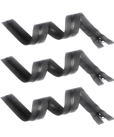 3 PCS 26 Black Separating Zippers - DIY Craft Zipper Replacement Kit for Coats, Jackets, and Clothes - Assorted Lengths - Sewing Supplies - Buy Online on GoSupps.com