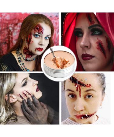 Mysense Liquid Latex Scar Wax SFX Makeup Kit - 6 Color Bruise Wheel, Coagulated Blood Gel, Spatula, Sponges, Q-tips - for Fake Scars, Wounds, Burns - Face & Body Paint, Stage Blood - Complete Set - Buy Online on GoSupps.com