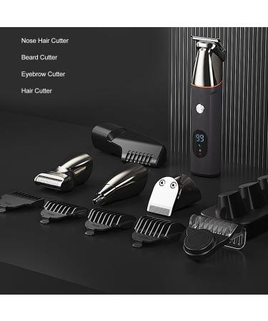 Buy Electric Hair Clipper & Waterproof Nose Hair Cutter Set | USB Rechargeable 6 Guide Combs Wet & Dry Use - Grooming Essentials - Buy Online on GoSupps.com