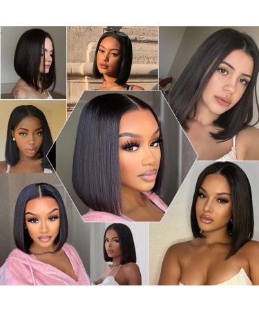 12 Inch Bob Wig Human Hair | 13x4 Frontal Lace | 150% Density | Pre-Plucked | HD Lace | Natural Color | for Women - Buy Online on GoSupps.com