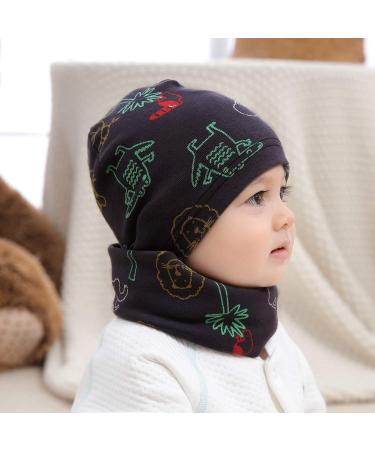 VUCDXOP Baby Children's Cotton Hat Scarf Set - Beanie Hat + Tube Scarf - Color#1 S (0-6 Months) - Buy Online on GoSupps.com