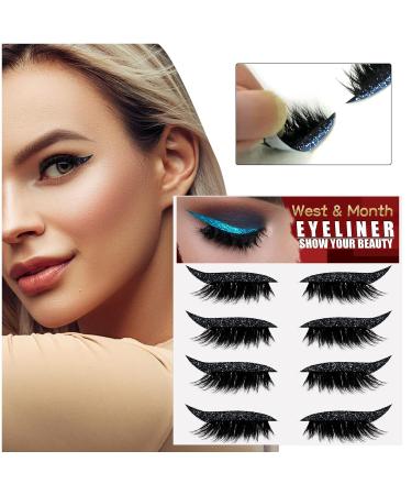Yueci 2-in-1 Fake Eyelash Eyeliner & Sticker | 4 Pairs Reusable | Easy Makeup Black - International Shipping - Buy Online on GoSupps.com