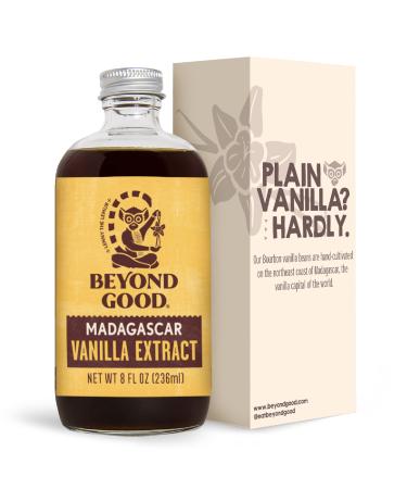 Beyond Good Pure Vanilla Extract | Madagascar Vanilla Extract | Made from All Natural Bourbon Vanilla Beans - For Baking, Desserts, Home Cooking and Chefs, 8 Fl Oz