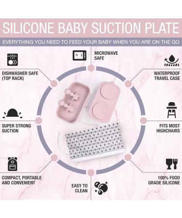 KATORI KIDS Silicone Baby Suction Plate To Go - 5pc Travel Set in Light Grey - Buy Online on GoSupps.com
