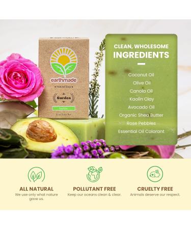 Buy Earthmade Freshness Trio: CLIMATE GARDEN & KINA Natural Soap Bars (6oz each) - Eco-Friendly International Shipping - Buy Online on GoSupps.com