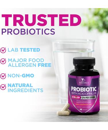 Probiotics 50 Billion CFU per Serving - 10 Strains + Prebiotics - Digestive Health Gut & Immune Support - Supports Occasional Constipation Gas & Bloating for Women & Men Shelf Stable - 60 Capsules 60 Count (Pack of 1) - Buy Online on GoSupps.com