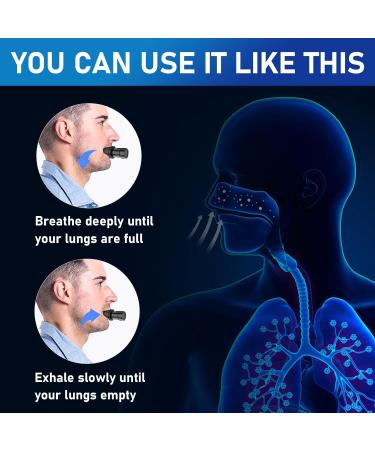 Portable Respiratory Trainer - Improve Breathing Capacity | Adjustable Resistance Exercise Device | Easy to Clean International Shipping - Buy Online on GoSupps.com