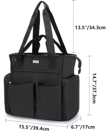 LoDrid Nurse Bag - Padded Medical Work Bag with Laptop Storage for RN PA LPN EMT CNA - Black | Ideal for Home Visits - Buy Online on GoSupps.com