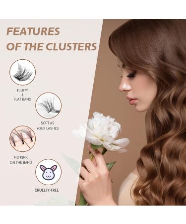 CNMTCCO 120Pcs DIY Lash Clusters | D Curl Fluffy Individual Wispy Lashes | Reusable Extensions for Natural Looking Eyelashes - Buy Online on GoSupps.com